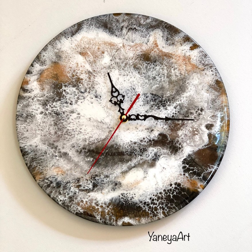 Copper granite  - 12” resin and acrylic on vinyl record